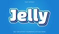 Jelly editable text effect in 3d style