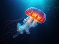 Ai Generated illustration Wildlife Concept of Jelly-fish Royalty Free Stock Photo