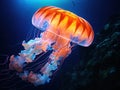 Ai Generated illustration Wildlife Concept of Jelly fish Royalty Free Stock Photo