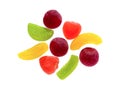 Jelly fruit sweets Royalty Free Stock Photo