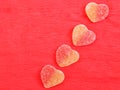 Jelly hearts four pieces