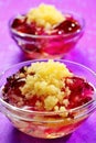 Jelly with lemon sorbet