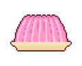 Jelly pixel art. pixelated jell. Sweetness 8 bit. vector illustration