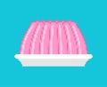 Jelly pixel art. pixelated jell. Sweetness 8 bit. vector illustration