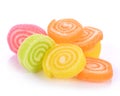 Jelly sweet, flavor fruit, candy dessert colorful on sugar. Royalty Free Stock Photo