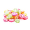 Jelly sweet flavor fruit candy dessert colorful on white background. Royalty Free Stock Photo