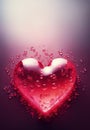 Jelly sweet red heart with copyspace for Valentines Day and love themed greeting card