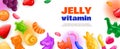 Jelly Vitamin Horizontal Background