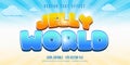 Jelly world text, game style editable text effect