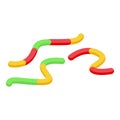 Jelly worms icon isometric vector. Candy gum