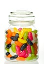 Jellybeans in a glass jar Royalty Free Stock Photo
