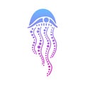 Jellyfish abstract vector illustration