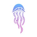 Jellyfish abstract vector illustration Royalty Free Stock Photo