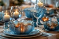 Jellyfish aesthetics - jelly, smoothness and volume of forms in table setting.