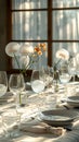 Jellyfish aesthetics - jelly, smoothness and volume of forms in table setting.