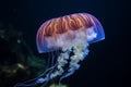 A jellyfish in an aquarium tank AI generated