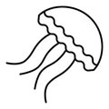 Jellyfish flat vector icon. Single high quality outline symbol of summer for web design or mobile app. Thin line signs Royalty Free Stock Photo