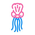 jellyfish form kite color icon vector illustration Royalty Free Stock Photo