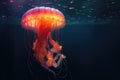 jellyfish gracefully floating in the depths of the sea Royalty Free Stock Photo