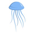 Jellyfish icon, cartoon style