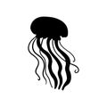 Jellyfish icon vector. Sea life illustration sign. Ocean symbol or logo. Royalty Free Stock Photo