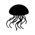 Jellyfish icon vector. Sea life illustration sign. Ocean symbol or logo. Royalty Free Stock Photo