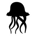 Jellyfish icon vector. Sea life illustration sign. Ocean symbol or logo. Royalty Free Stock Photo