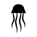 Jellyfish icon vector. Sea life illustration sign. Ocean symbol or logo. Royalty Free Stock Photo