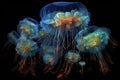 jellyfish migration route mapped over satellite imagery