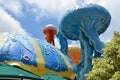 Jellyfish sculpture in ocean park