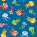jellyfish seamless background