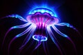 a jellyfish starship alien entity floating