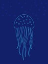 Jellyfish under water. Marine life Royalty Free Stock Photo