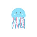Jellyfish underwater vector illustration icon