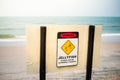 Jellyfish warning sign.