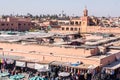 Jemaa el-Fnaa is a square and market place in Marrakesh's medina quarte Royalty Free Stock Photo