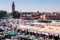 Jemaa el-Fnaa is a square and marketplace in Marrakesh& x27;s medina quarter, the old city Royalty Free Stock Photo