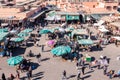 Jemaa el-Fnaa is a square and marketplace in Marrakesh& x27;s medina quarter, the old city Royalty Free Stock Photo