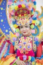 Colorfully dressed participant on annual parade