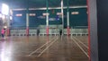 Jember, Indonesia - Wood Floor Badminton Stadium