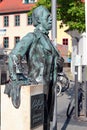 Jena, Germany - May 26, 2023: Sculpture of physicist, optical scientist and inventor Carl Zeiss in the center of Jena, where he
