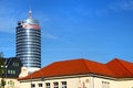 Jena, Germany - October 16, 2024: Modern Jen Tower skyscraper in Jena, the second largest city in Thuringia Royalty Free Stock Photo