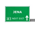 JENA road sign isolated on white Royalty Free Stock Photo