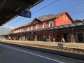 Jenbach Bahnhof railway station building during summer in Jenbach, Austria Royalty Free Stock Photo