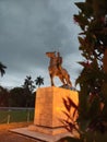 Jenderal Soedirman statue at Jenderal Soedirman University Royalty Free Stock Photo