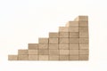 Jenga Stairs on white background Royalty Free Stock Photo