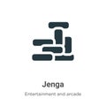 Jenga vector icon on white background. Flat vector jenga icon symbol sign from modern entertainment and arcade collection for
