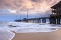 Jennettes Pier Beach at Nags Head North Carolina Royalty Free Stock Photo