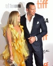 Jennifer Lopez and Alex Rodriguez at premiere of Hustlers at the Toronto International Film Festival 2019 Royalty Free Stock Photo
