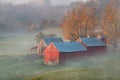 Jenny farm in Morning Fog in Early Fall , Stow, Vermont